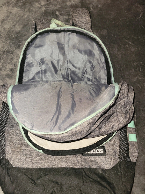 Gym Adidas Grey & Mint Green Backpack