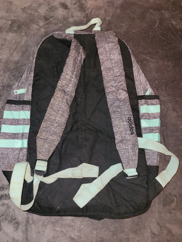 Gym Adidas Grey & Mint Green Backpack