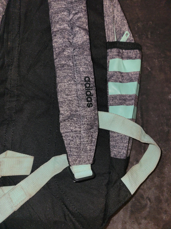 Gym Adidas Grey & Mint Green Backpack