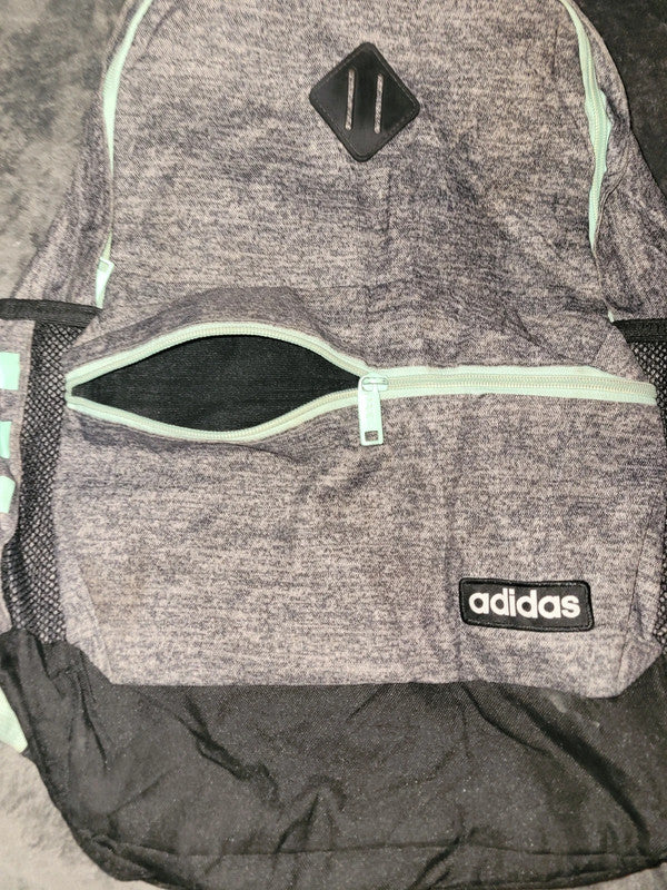 Gym Adidas Grey & Mint Green Backpack