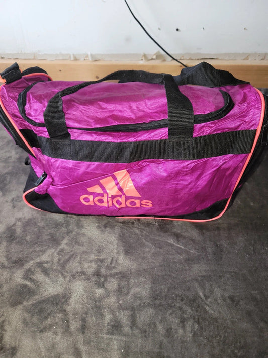 Vintage Adidas Gym Bag in Vibrant Magenta and Black