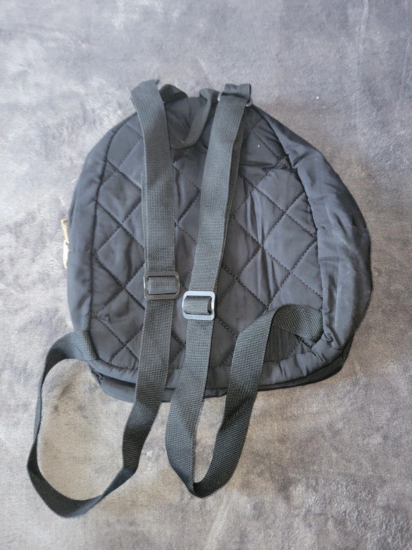Vintage Black Adidas Quilted Mini Backpack Gym Bag