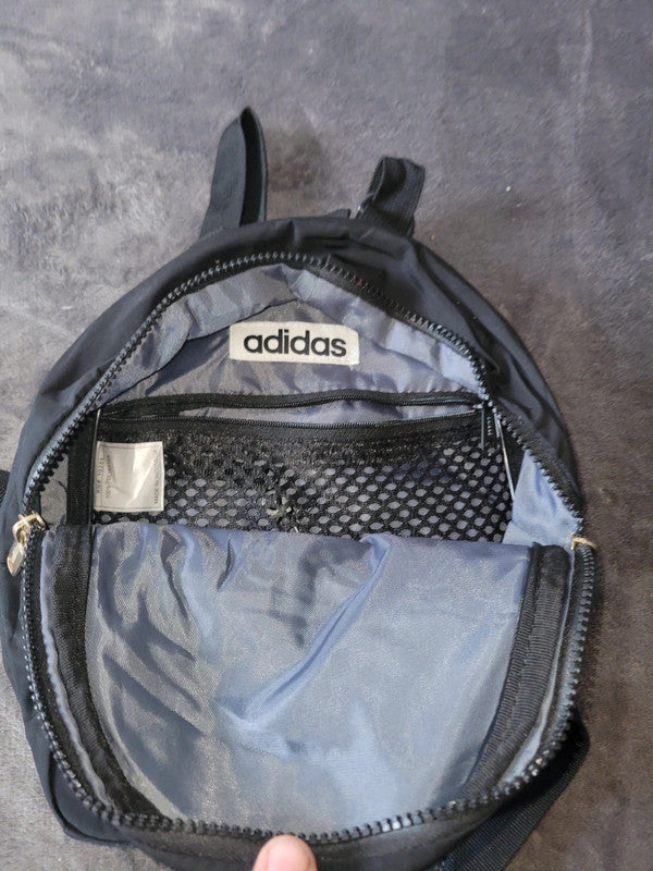 Vintage Black Adidas Quilted Mini Backpack Gym Bag