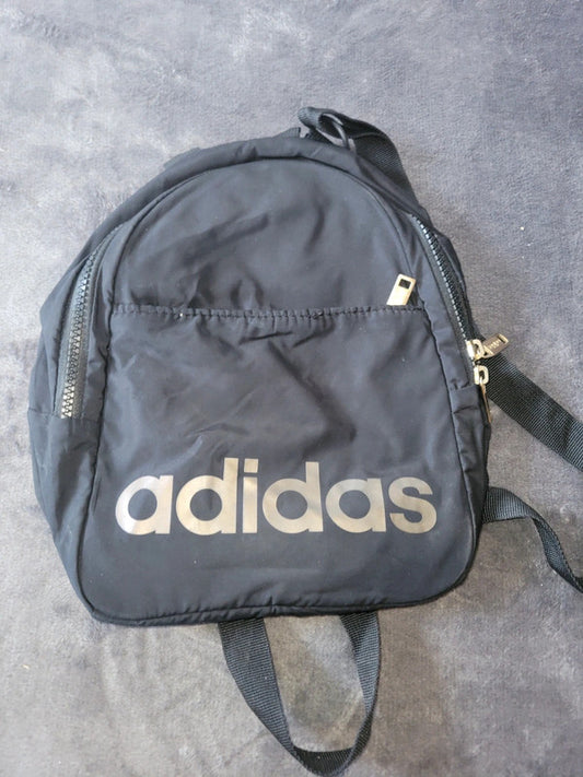Vintage Black Adidas Quilted Mini Backpack Gym Bag