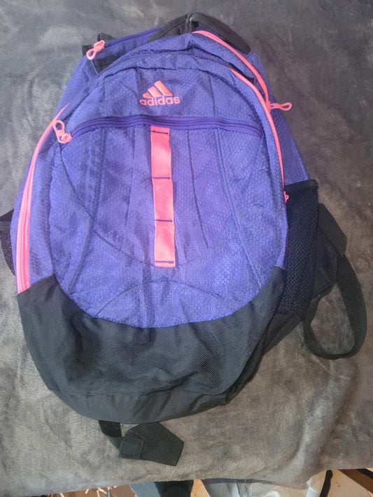 Adidas Purple & Pink Backpack with Logo – School, Gym or Casual Rucksack