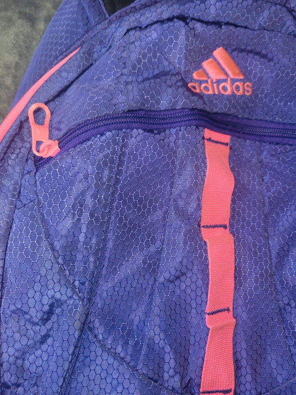 Adidas Purple & Pink Backpack with Logo – School, Gym or Casual Rucksack