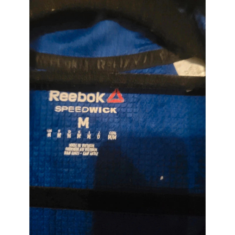 Reebok Speedwick Royal Blue 1/4 Zip Long Sleeve Top - Men's M
