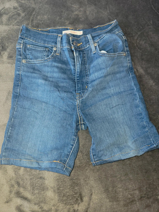 Levi’s Mile High Super Skinny Denim Shorts – Women’s Size 26 Blue Cut Off