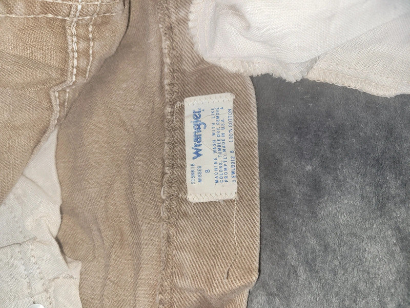 Wrangler Authentic Jeans – Women’s Beige Denim Shorts W26 (100% Cotton)
