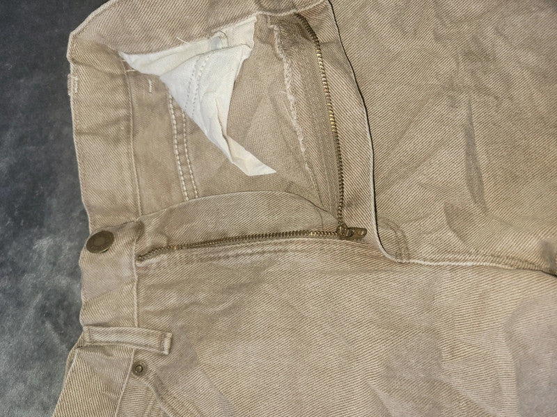 Wrangler Authentic Jeans – Women’s Beige Denim Shorts W26 (100% Cotton)