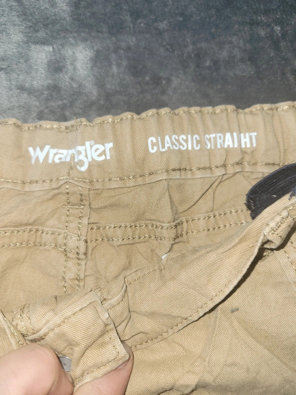 Wrangler Classic Straight Cargo Shorts – Men’s W28 Beige Khaki