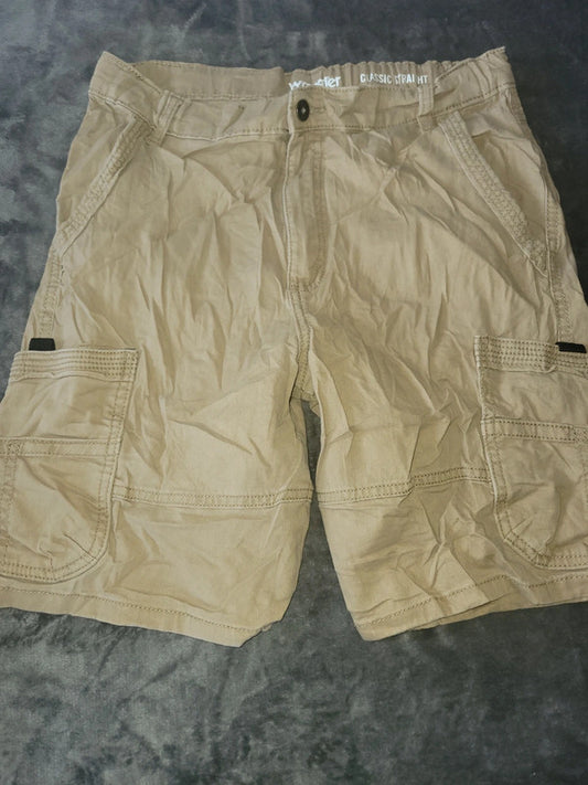 Wrangler Classic Straight Cargo Shorts – Men’s W28 Beige Khaki
