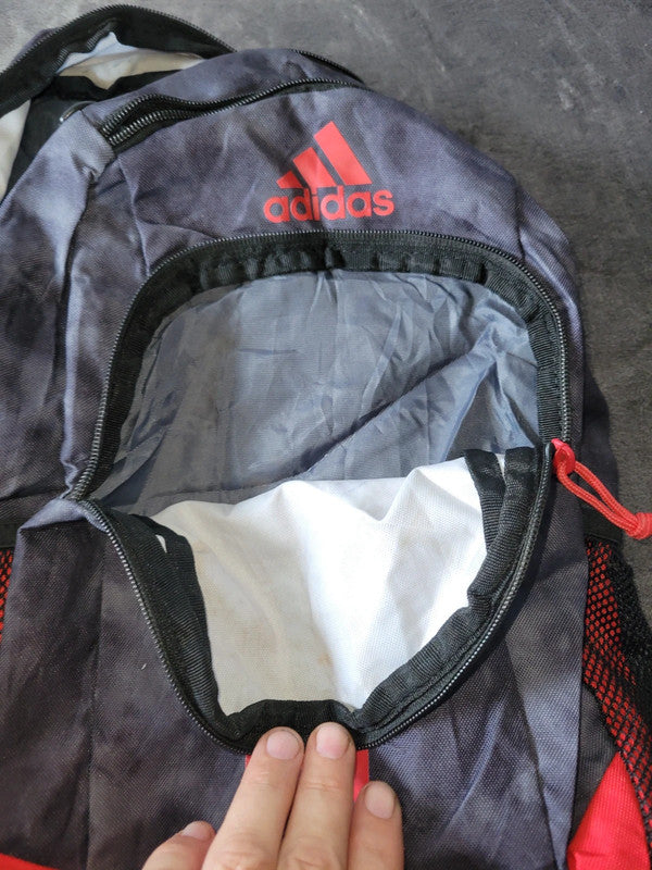 Adidas Red & Black Backpack – 3 Stripes Sports Rucksack
