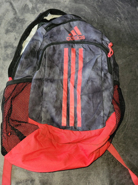 Adidas Red & Black Backpack – 3 Stripes Sports Rucksack