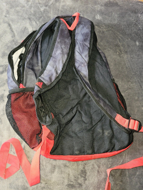 Adidas Red & Black Backpack – 3 Stripes Sports Rucksack