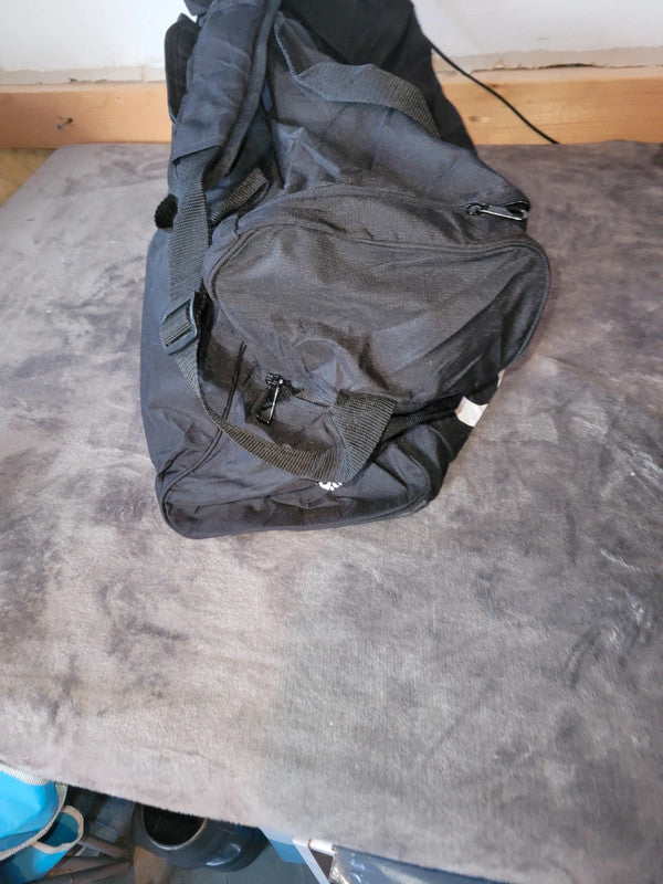Adidas Black Duffel / Gym Bag – Large White Logo