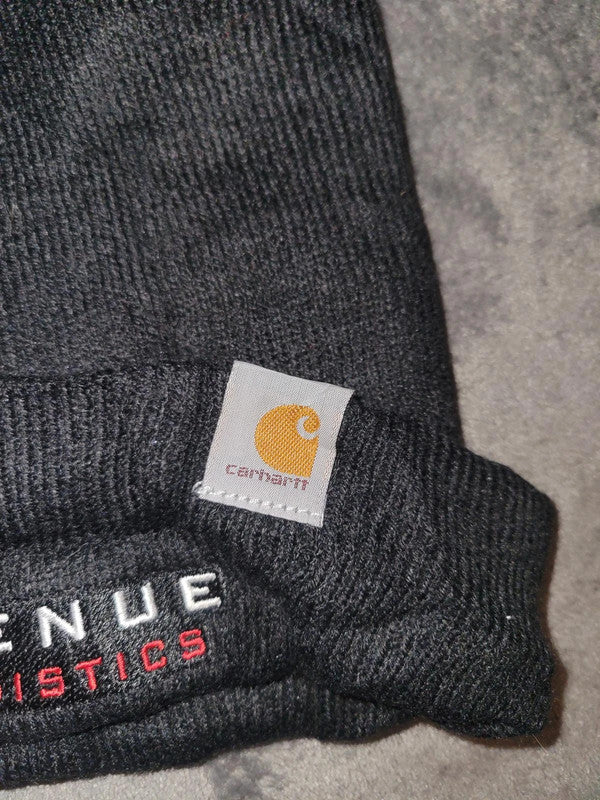 Carhartt Black Beanie Hat with Avenue Logistics Logo