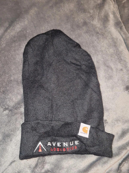 Carhartt Black Beanie Hat with Avenue Logistics Logo