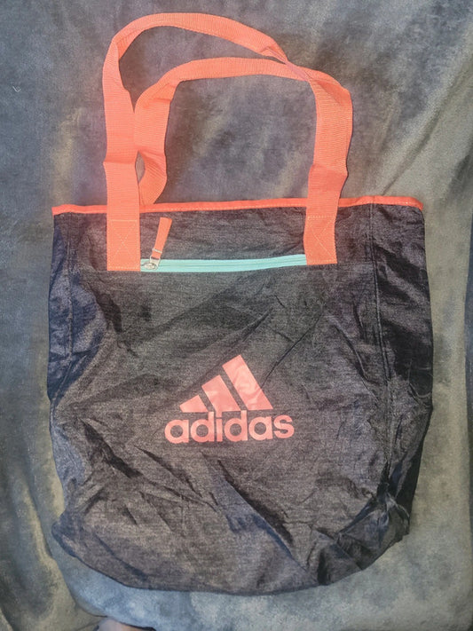 Adidas Black & Coral Tote Bag – Lightweight Shopper / Gym Carry Bag