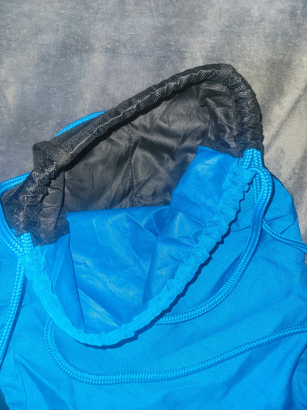 Adidas Blue & Black Drawstring Gym Sack – 3-Stripes Logo