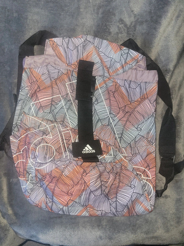 Adidas Multicolour Graphic Backpack – Adjustable Straps & Buckle Closure