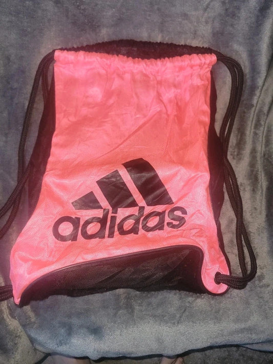 Adidas Reversible Drawstring Gym Sack – Pink & Black with Logo
