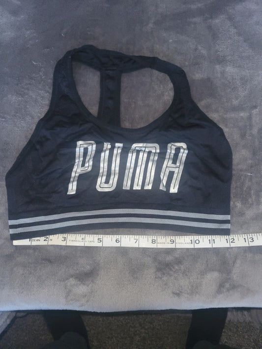 Puma Black Racerback Sports Bra – Size M