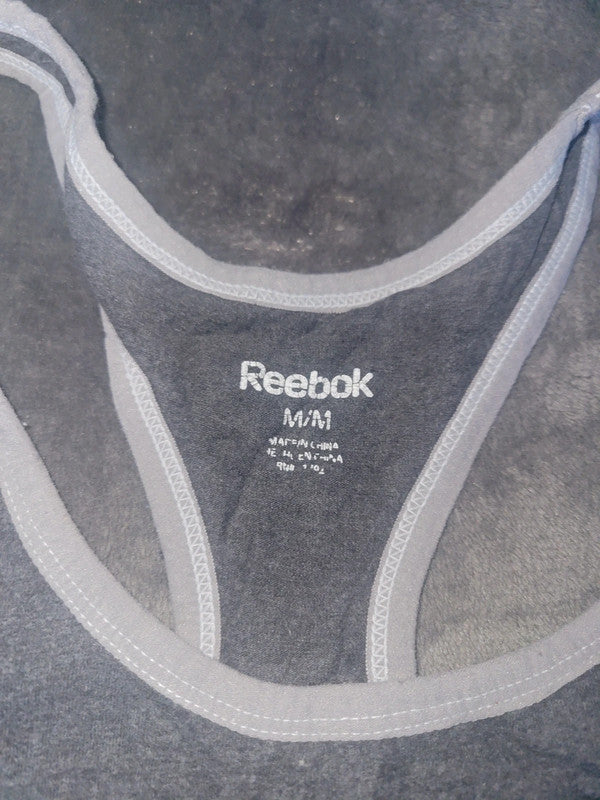 Reebok Grey Logo Sports Bra – Size M