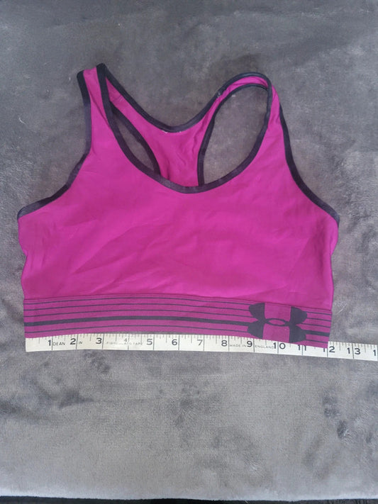 Under Armour Sports Bra Pink/Black – Size S