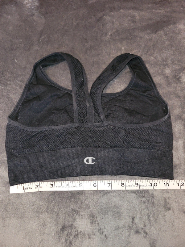Champion Black Seamless Sports Bra – Size S