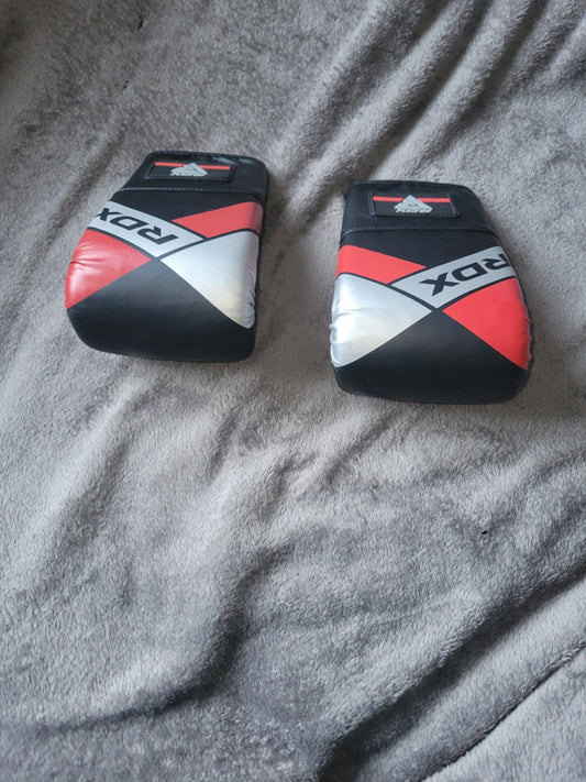 RDX mma Boxing Gloves - Black, Red & White Training Mitts