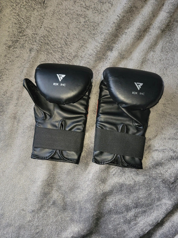 RDX mma Boxing Gloves - Black, Red & White Training Mitts