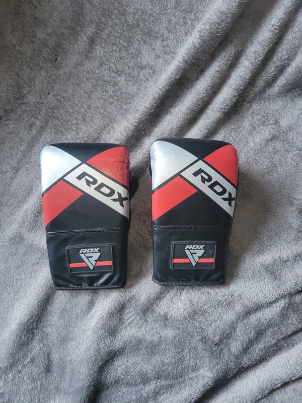 RDX mma Boxing Gloves - Black, Red & White Training Mitts