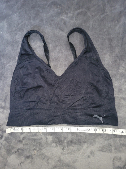 Puma Sports Bra Black Size L Adjustable Straps