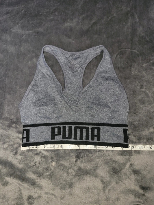 Puma Gray Racerback Sports Bra – Women’s Small
