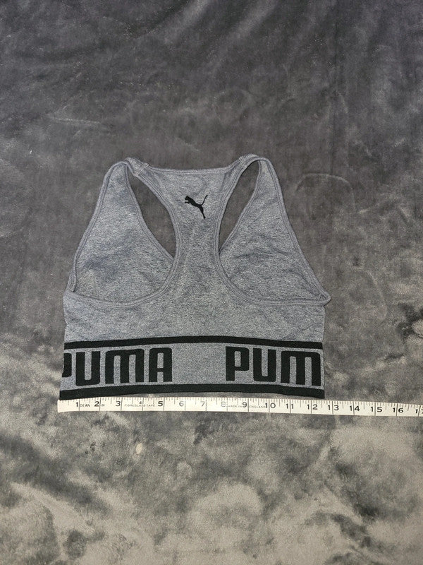 Puma Gray Racerback Sports Bra – Women’s Small