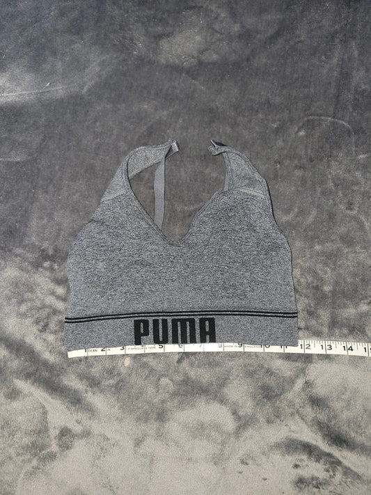 Puma Gray Adjustable Strap Sports Bra – Women’s Small