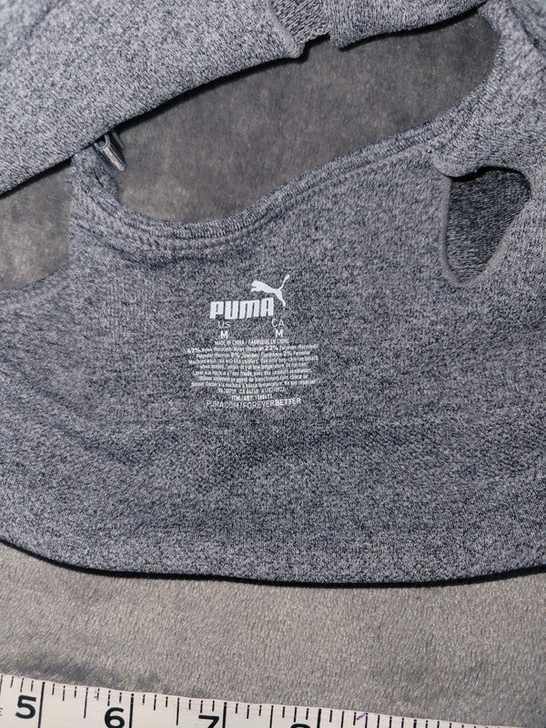 Puma Gray Adjustable Strap Sports Bra – Women’s Small