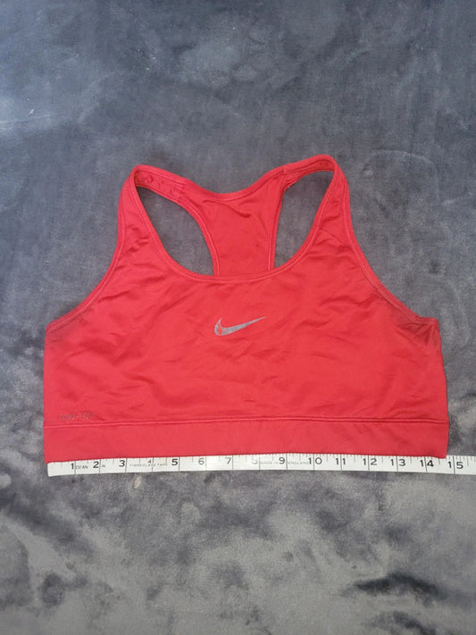 Nike Red Dri-FIT Racerback Sports Bra – Women’s Medium