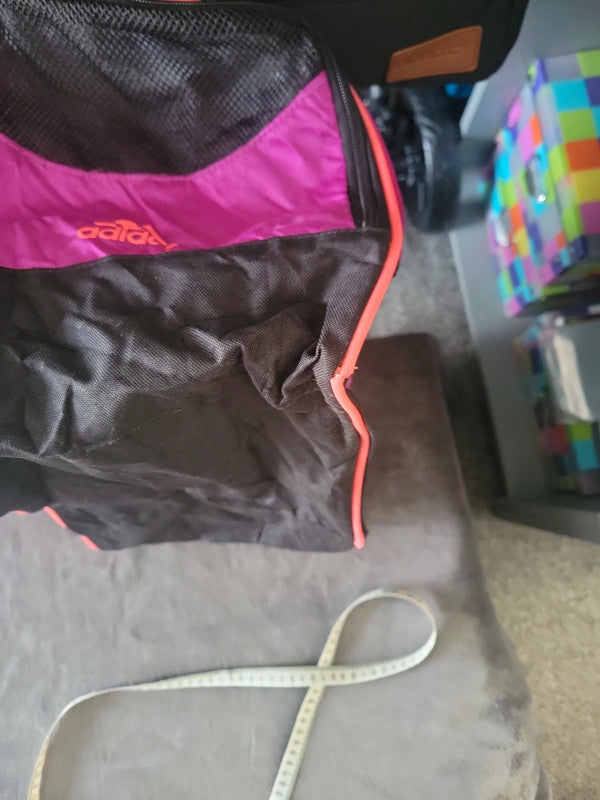 Vintage Adidas Gym Bag in Vibrant Magenta and Black