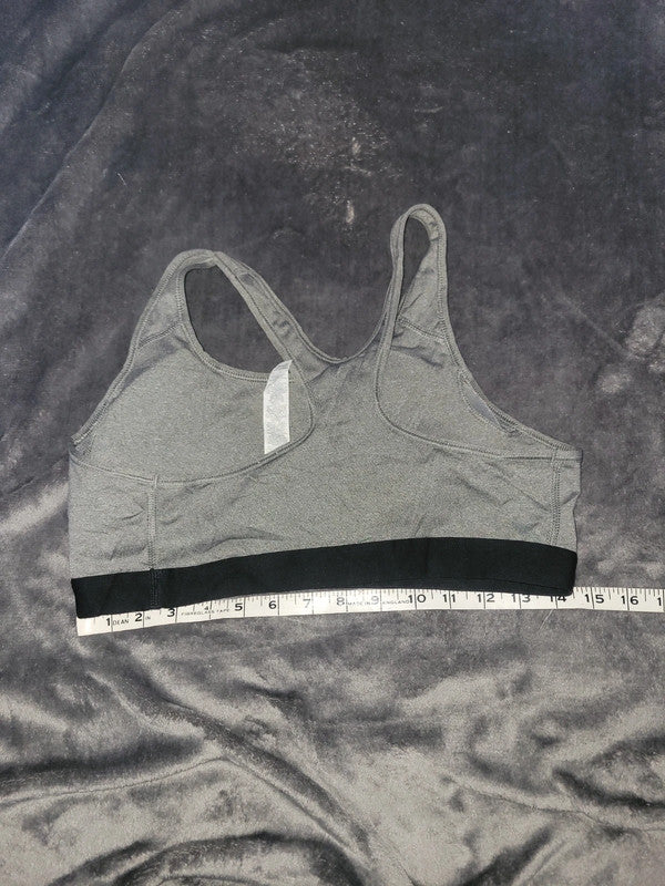 Nike Pro Gray & Black Sports Bra – Women’s M