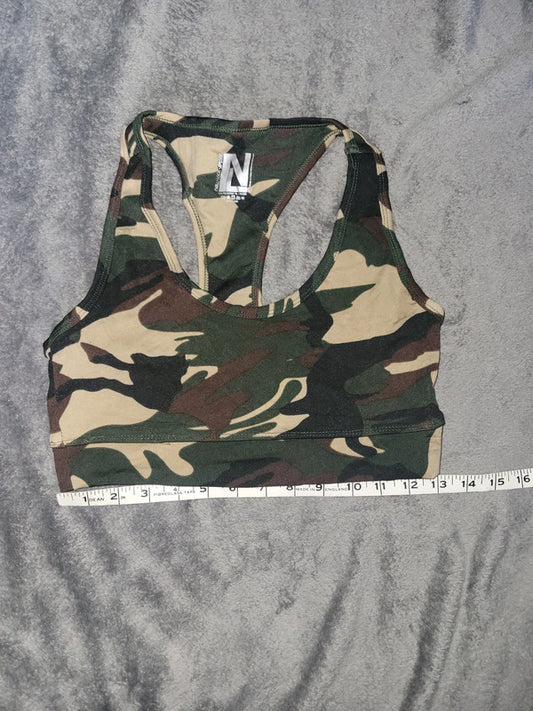 New Look Sport Camo Print Sports Bra – Women’s S