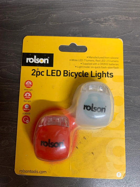 Rolson 2pc LED Bicycle Lights set