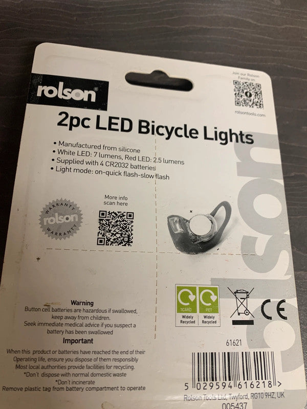 Rolson 2pc LED Bicycle Lights set