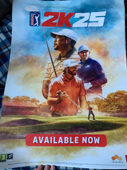 PGA Tour 2K25 promotional poster.