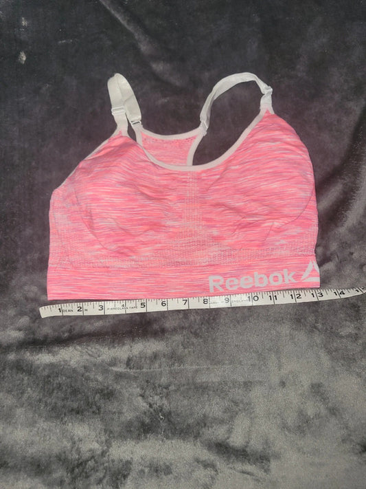 Reebok Sports Bra – Pink Marl – Adjustable Straps – Size XL