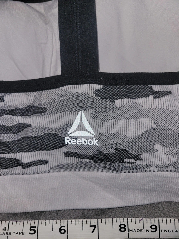 Reebok Sports Bra – Grey Camo Print – Size L