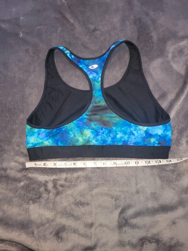 Champion DuoDry Sports Bra – Blue/Green Tie-Dye – Size XL