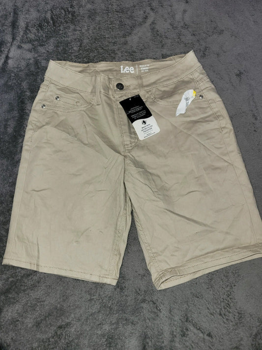 Lee Women’s Regular Fit Bermuda Shorts – Mid Rise – Khaki – Size 6