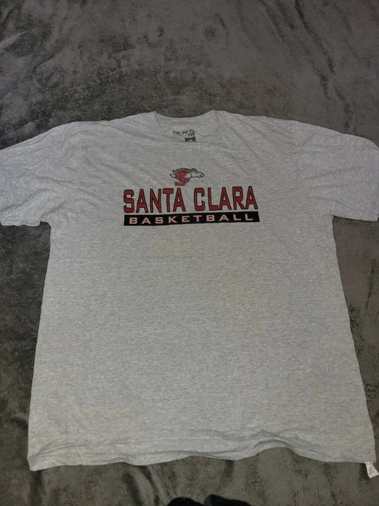 Vintage Adidas Santa Clara Broncos Basketball T-Shirt – Grey – Size XL